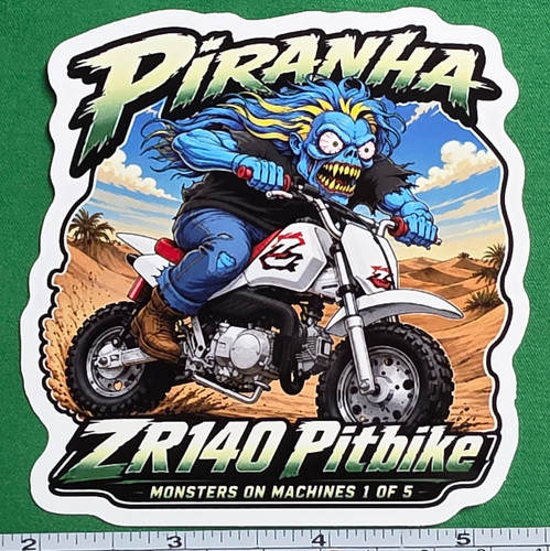 Adesivo piranha zr140 pit - piranha, bike