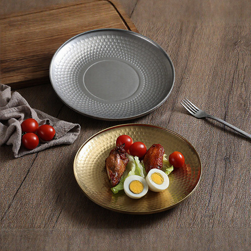 Vassoio tondo acciaio inox - , 23