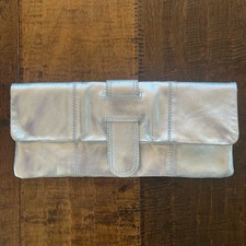 Pochette pelle argento - pelle,