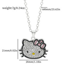 Collana con ciondolo Hello Kitty Bling con catenina nuova