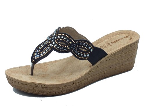 Inblu gm000048 nero infradito - inblu,