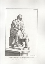 SENECA ,  GRANDE INCISIONE  del 1704 ,originale, rarissima