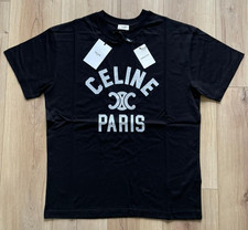Large Celine Men's Basic Cotton Black T-Shirt