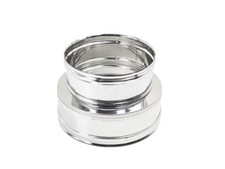 RACCORDO DA MONO A DOPPIA PARETE INOX - TUBO CANNA FUMARIA  - TUTTE LE MISURE