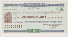 Miniassegni  BANCO SANTO