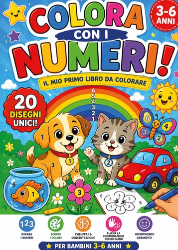 Colora con numeri - colora, i