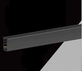 Binario magnetico nero 48v - magnetico, 2m