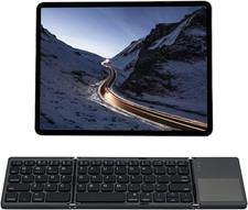 Tastiera Bluetooth Pieghevole Ricaricabile Touchpad Tri-Fold Portatile Layout US