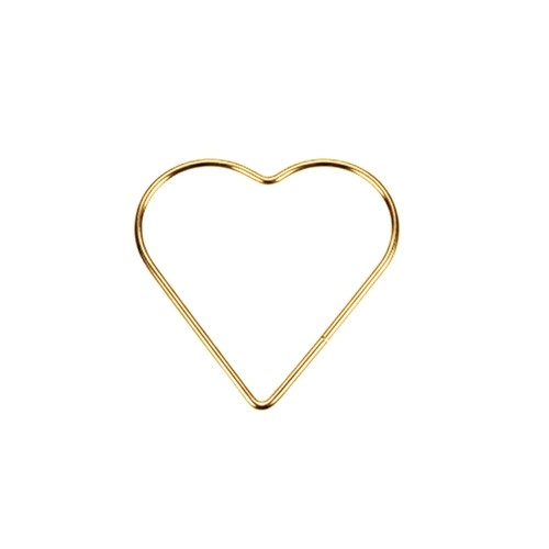 Cuore metallo dorato - pz,