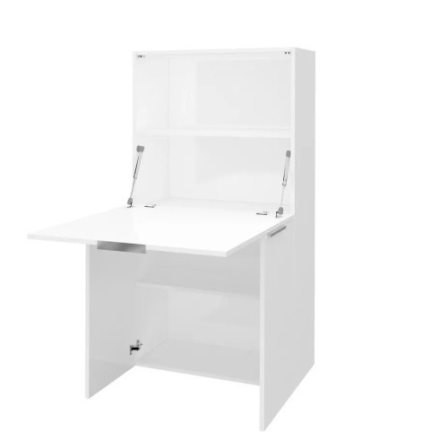 Scrivania bianco lucido - bianco,