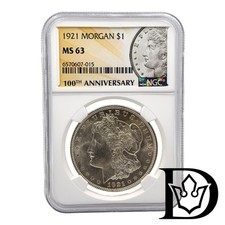 Morgan Silver Dollar 1921 NGC
