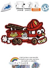 patch camion pompieri firefighters toppa termoadesiva vigili del fuoco bambino