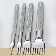 Set di strumenti per punzonatura fori scalpello cucitura diamantata ferro punzonatura fai da te artigianato in pelle