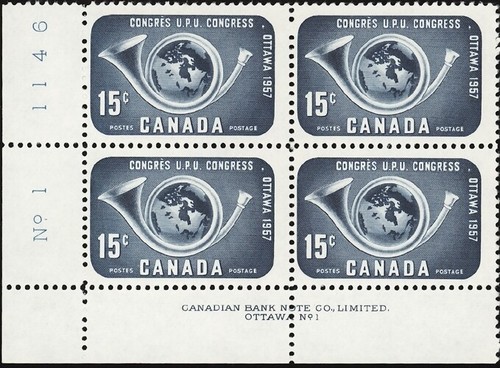 Canada 1957 blocco targa - blocco, upu