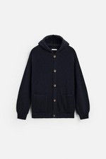 CARDIGAN ZARA uomo blu navy
