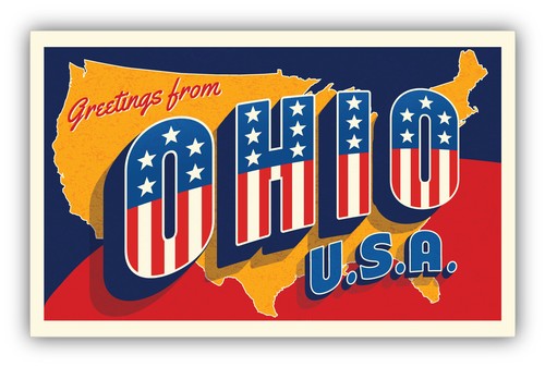 Adesivo vinile ohio usa state - vinile,