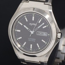 Orologio da uomo Citizen ASPEC Eco-Drive B800-H23664 quadrante nero testato...