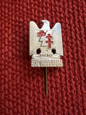 Pin spilla distintivo Giornata delle Due Croci Anno XVII vintage anni '30 Aquila