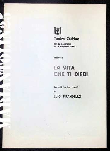 Vita che diedi - la,