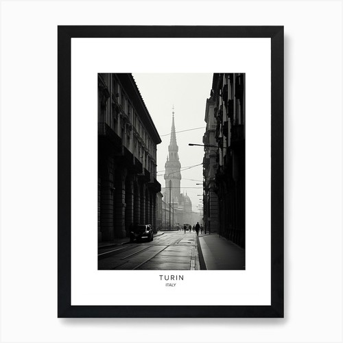 Poster torino italia nero - torino,,