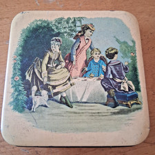 SCATOLA LATTA PERUGINA/BASE CON GIOCO DAMA COMPLETO DI PEDINE IN LEGNO