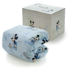 Trapunta Culla Invernale Caleffi Topolino Mickey Boschetto azzurro 110x130 cm