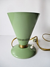 Lampada conica da tavolo metallo verde anni '60 ( Stilnovo Arredoluce Sarfatti )