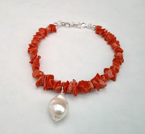 Bracciale donna corallo rosso