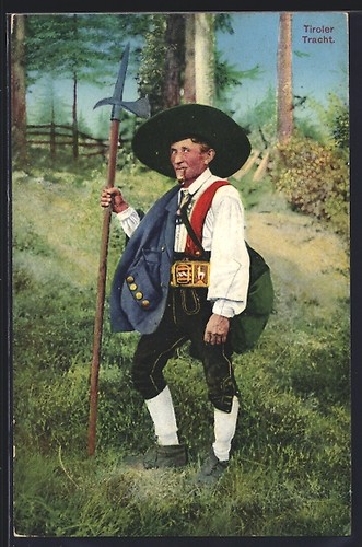 Cartolina contadino costume - cartolina,