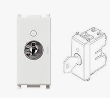 VIMAR PLANA INTERRUTTORE 2 POLI 16A + CHIAVE OFF 14083.S