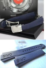 Bracciale Oris 7730 7733 7754 7743Aquis Data Ø43,5mm Cinturino Gomma BLU 42465