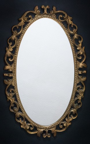 Specchio ovale vintage oro
