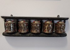 Chokhor tibetano ruota di preghiera mulino buddhismo Dalai Lama originale Tibet