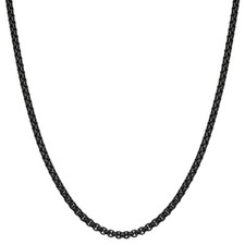 Collana uomo nero acciaio