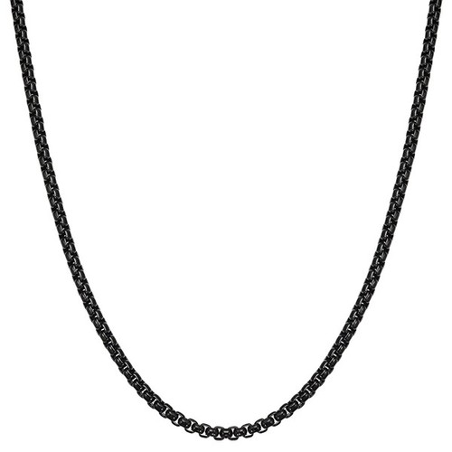 Collana uomo nero acciaio