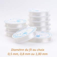 Fil élastique transparent