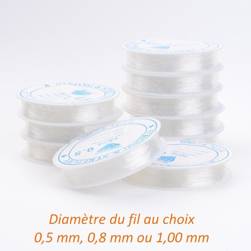 Fil élastique transparent