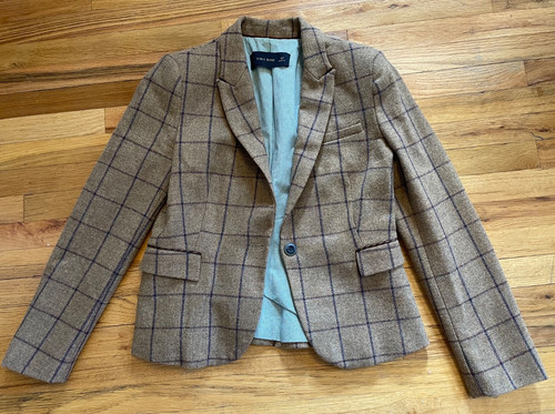 Zara vintage blazer tweed 100%