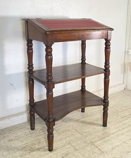 ANTICA ETAGERE scrittoio LEGGIO legno noce COLONNE TORNITE Luigi XVI epoca '800