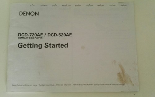Manuale istruzioni denon - istruzioni, cd