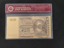 BANCONOTA DORATA DA 1 MILIONE