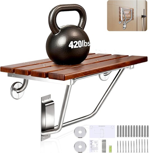 Sedile doccia pieghevole teak - doccia,