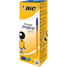 BIC Penne Blu a Sfera Orange Original Fine Punta 0.8mm Confezione 20 Penne