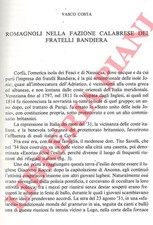 COSTA Vasco - Romagnoli nella fazione calabrese dei fratelli Bandiera.