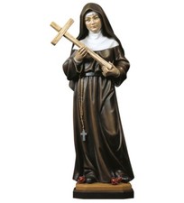 STATUA DI SANTA RITA DA CASCIA CM 30 IN LEGNO DELLA VALGARDENA DECORATA A MANO