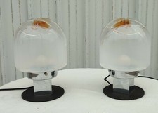 Coppia Abat Jour Lampada Modernariato Design Stile Mazzega Nason Space age