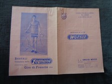 FASCISMO 1938 GINO BARTALI LEGNANO BICICLETTE WOLSIT LISTINO EPOCA