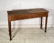 ANTICO SCRITTOIO SCUOLA CONSOLLE 1800 LEGNO NOCE SCRIVANIA BANCO SCHOOL DESK