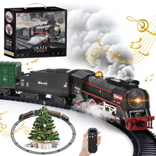 Set Treno RC Natale Fumo Luci