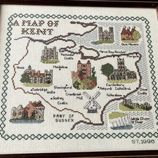Mappa Kent vintage punto croce